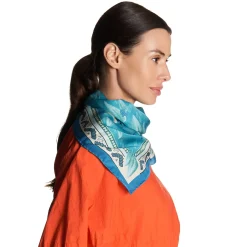 E.Marinella FOULARD|FOULARD BLU IN SETA E ORANGE FIBER Collezione orange fiber