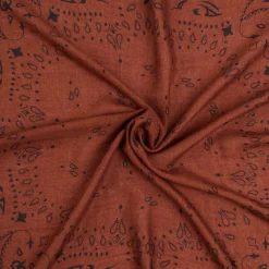 E.Marinella Sciarpe Invernali|FOULARD IN LANA, CASHMERE E SETA 65 MARRONE Paisley
