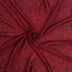 E.Marinella Sciarpe Invernali|FOULARD IN LANA, CASHMERE E SETA 65 BORDEAUX Paisley