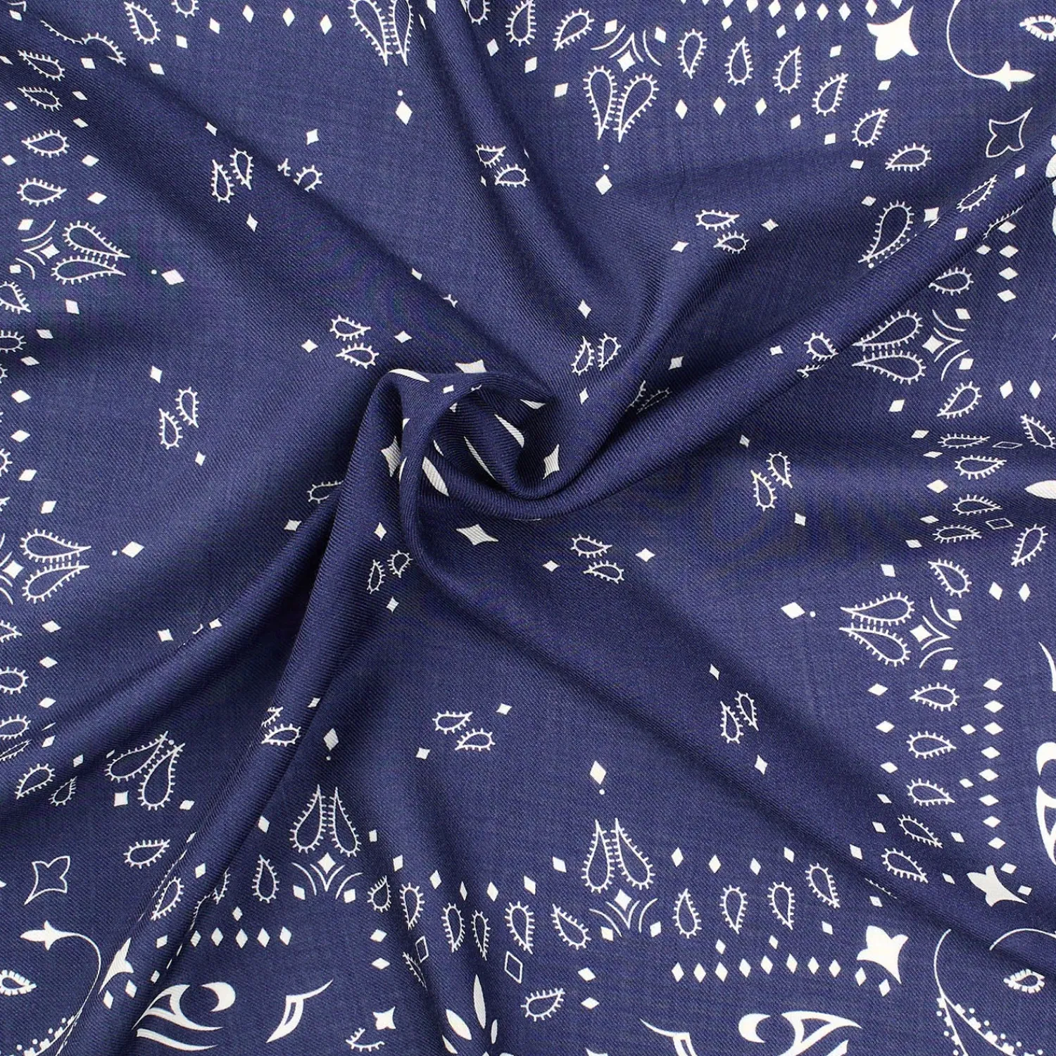 E.Marinella Sciarpe Invernali|FOULARD IN LANA, CASHMERE E SETA 65 BLU SCURO Paisley