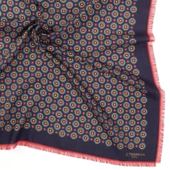 E.Marinella Sciarpe Invernali|FOULARD IN LANA, CASHMERE E SETA 65 BLU SCURO Archivio inspiration 1939
