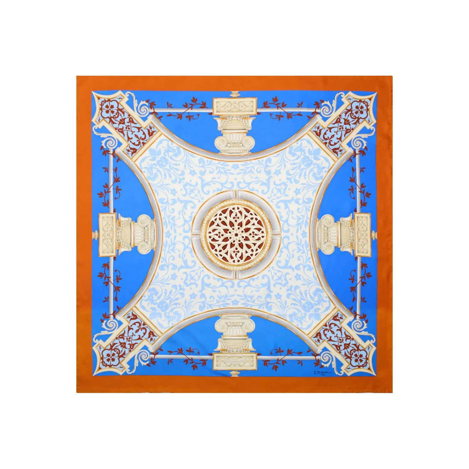 E.Marinella FOULARD|FOULARD IN SETA 90 ARANCIONE Divinita’