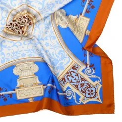E.Marinella FOULARD|FOULARD IN SETA 90 ARANCIONE Divinita’