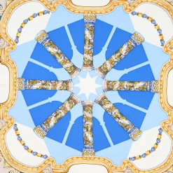E.Marinella FOULARD|FOULARD IN SETA 90 AZZURRO Il chiostro di santa chiara