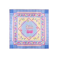 E.Marinella FOULARD|FOULARD IN SETA 90 AZZURRO La gelateria