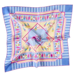 E.Marinella FOULARD|FOULARD IN SETA 90 AZZURRO La gelateria