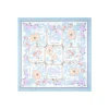 E.Marinella FOULARD|FOULARD IN SETA 90 AZZURRO La rosa canina
