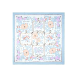 E.Marinella FOULARD|FOULARD IN SETA 90 AZZURRO La rosa canina