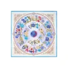 E.Marinella FOULARD|FOULARD IN SETA 90 AZZURRO La ruota delle stagioni