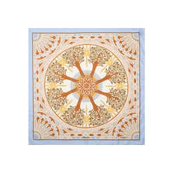 E.Marinella FOULARD|FOULARD IN SETA 90 AZZURRO Mosaico