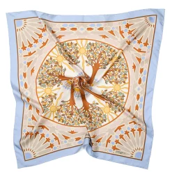 E.Marinella FOULARD|FOULARD IN SETA 90 AZZURRO Mosaico