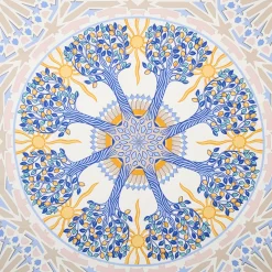 E.Marinella FOULARD|FOULARD IN SETA 90 AZZURRO Mosaico