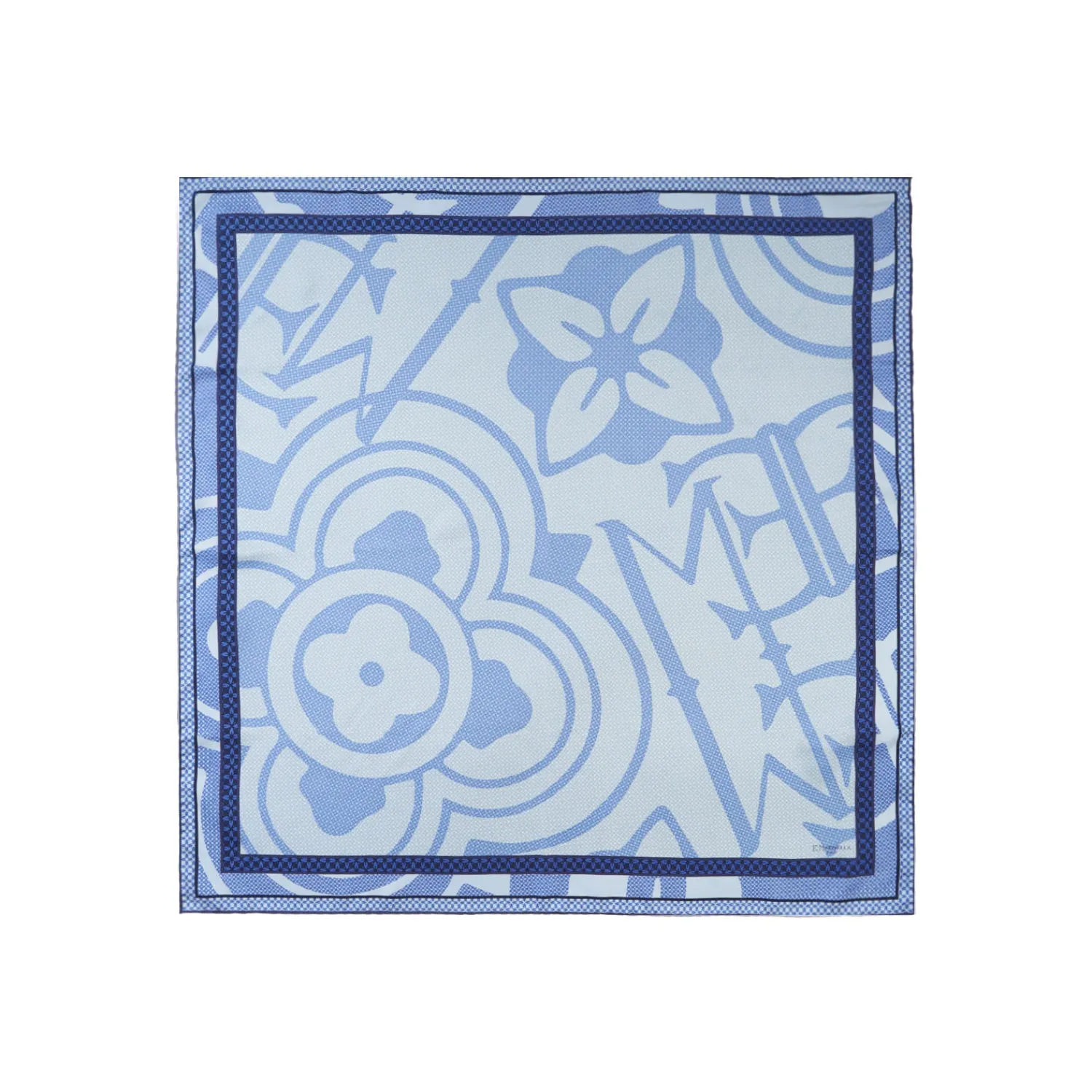 E.Marinella FOULARD|FOULARD IN SETA 90 BLU Archivio inspiration 1961