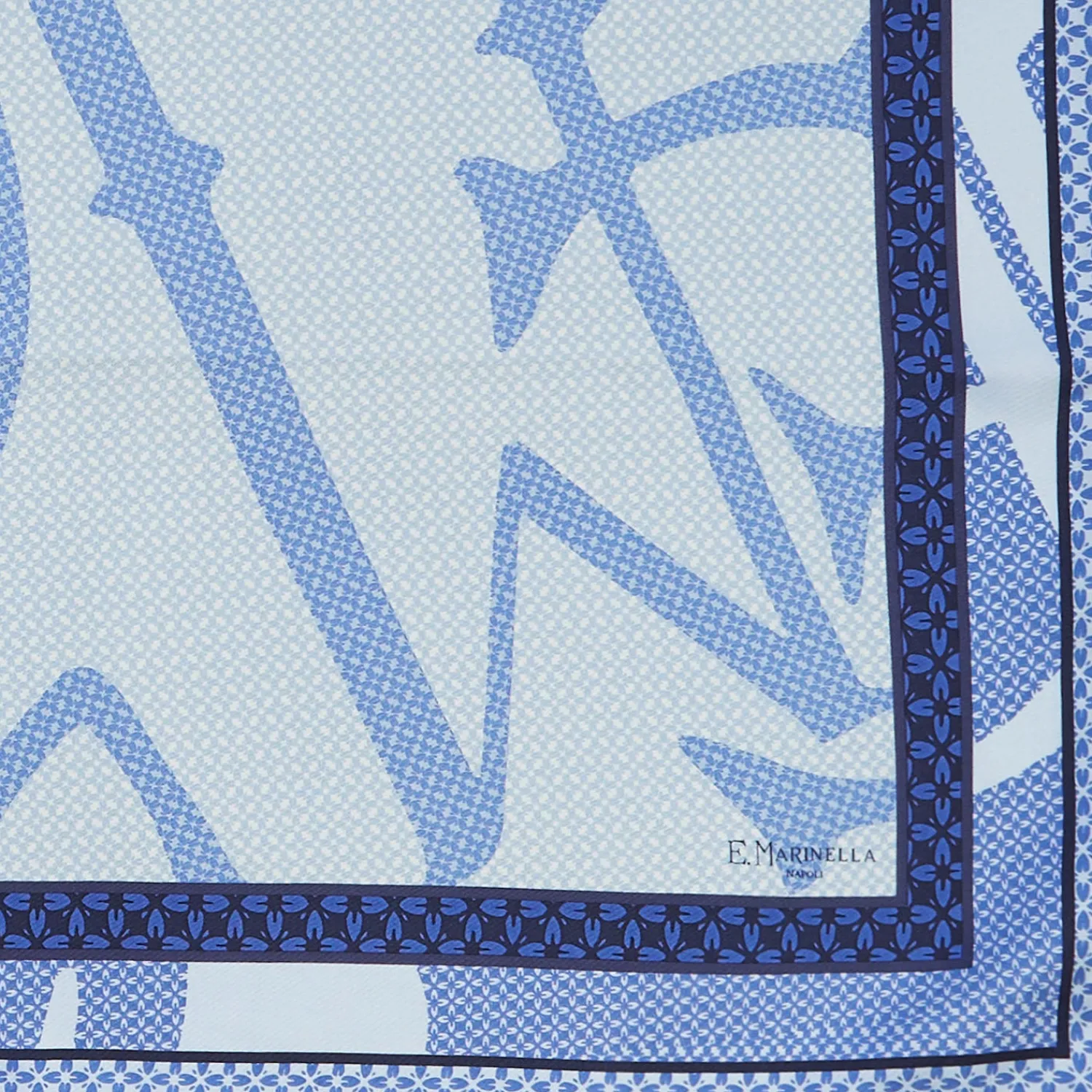 E.Marinella FOULARD|FOULARD IN SETA 90 BLU Archivio inspiration 1961