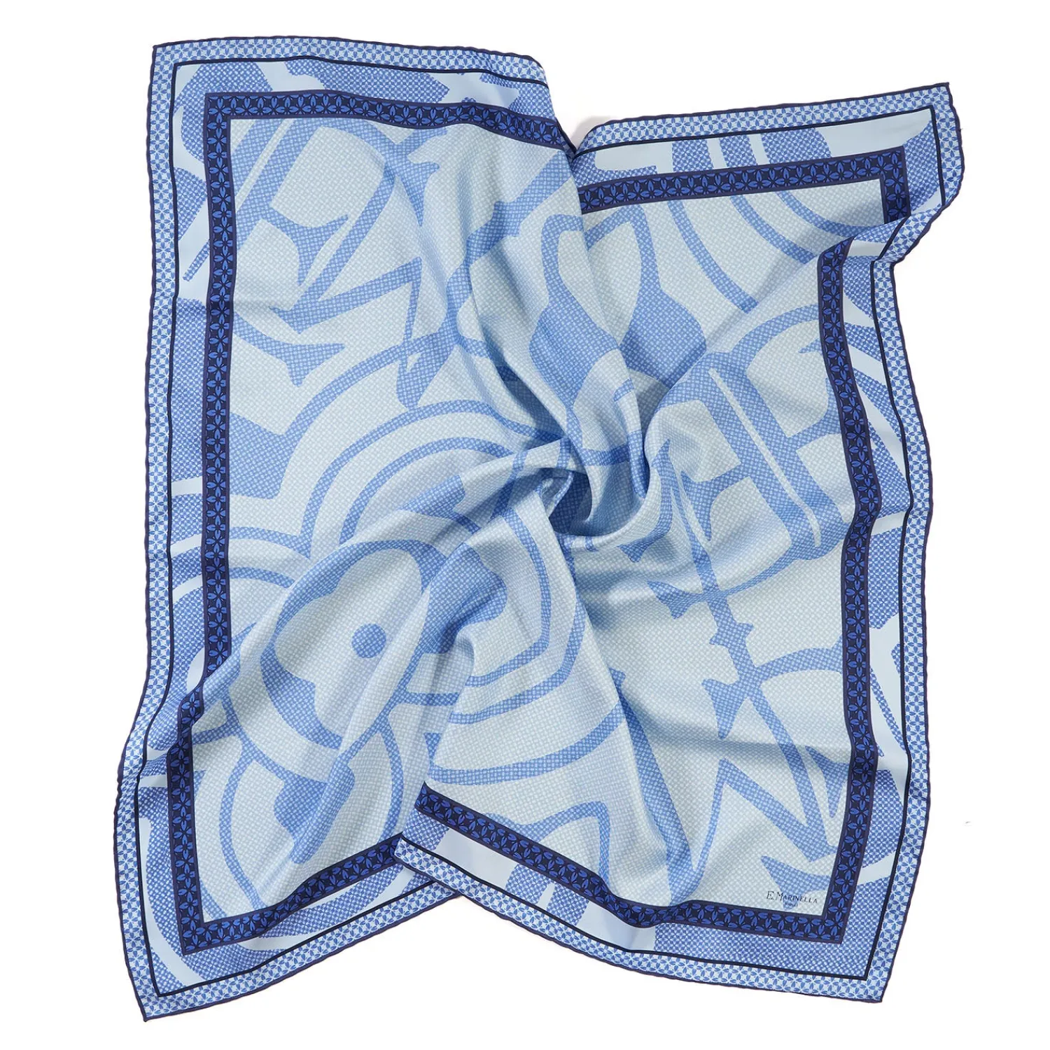 E.Marinella FOULARD|FOULARD IN SETA 90 BLU Archivio inspiration 1961