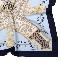 E.Marinella FOULARD|FOULARD IN SETA 90 BLU Divinita’