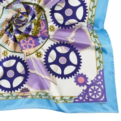 E.Marinella FOULARD|FOULARD IN SETA 90 BLUETTE Timeless morning
