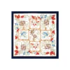 E.Marinella FOULARD|FOULARD IN SETA 90 BLU La rosa canina