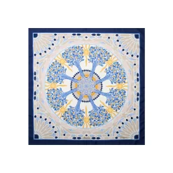 E.Marinella FOULARD|FOULARD IN SETA 90 BLU Mosaico