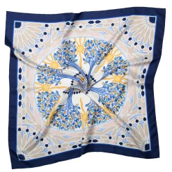 E.Marinella FOULARD|FOULARD IN SETA 90 BLU Mosaico