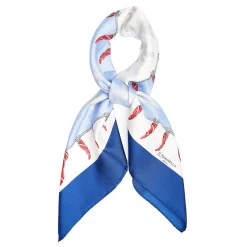 E.Marinella FOULARD|FOULARD IN SETA 90 BLU Pulcinella portafortuna