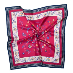 E.Marinella FOULARD|FOULARD IN SETA 90 FUCSIA L'albero della vita
