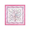 E.Marinella FOULARD|FOULARD IN SETA 90 FUCSIA L'albero della vita