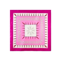 E.Marinella FOULARD|FOULARD IN SETA 90 FUCSIA Pulcinella portafortuna