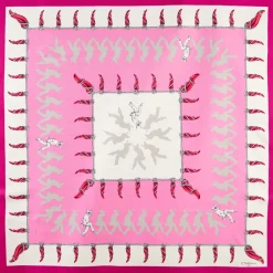 E.Marinella FOULARD|FOULARD IN SETA 90 FUCSIA Pulcinella portafortuna