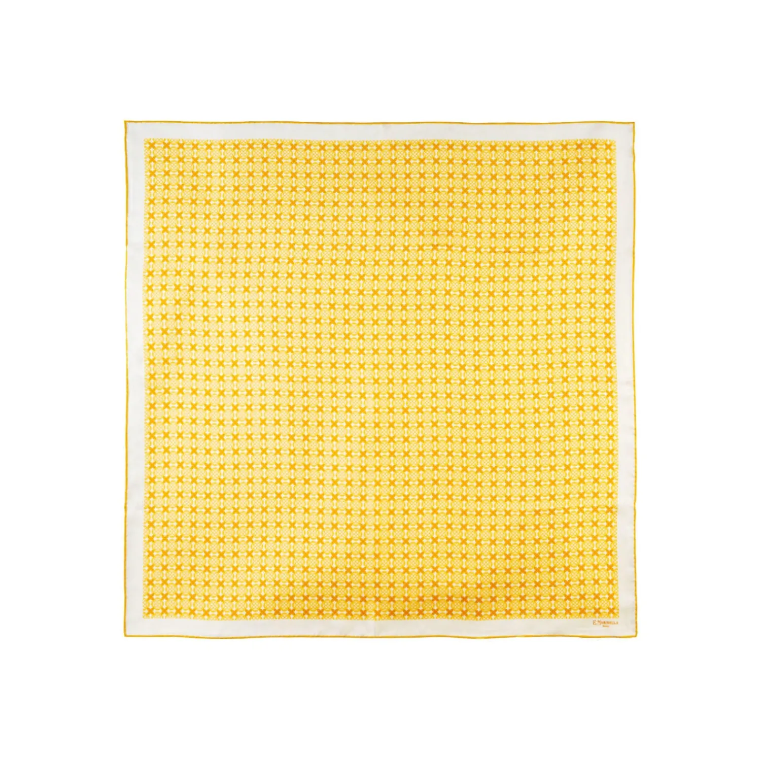 E.Marinella FOULARD|FOULARD IN SETA 90 GIALLO Small flower ispiration