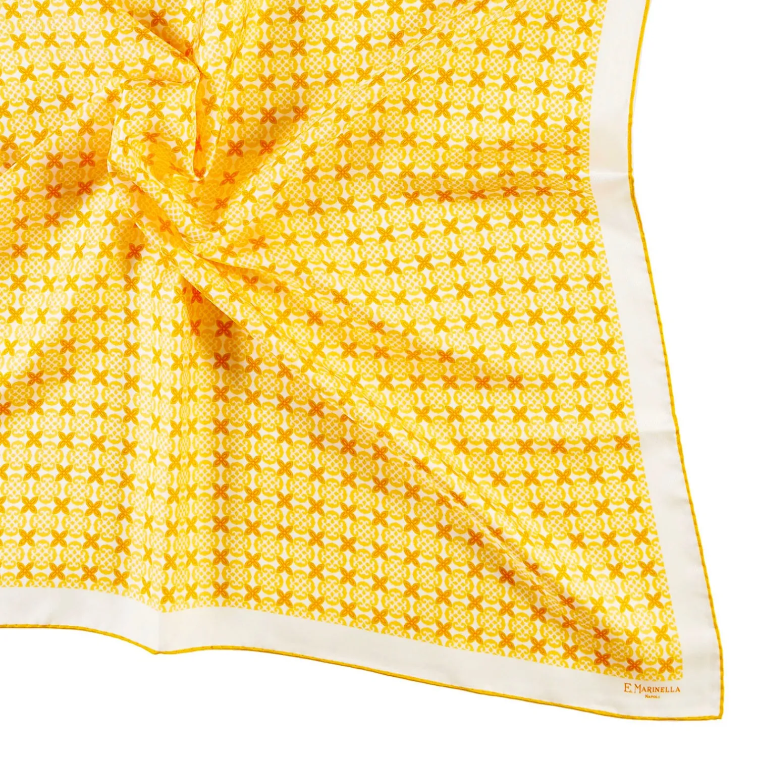 E.Marinella FOULARD|FOULARD IN SETA 90 GIALLO Small flower ispiration
