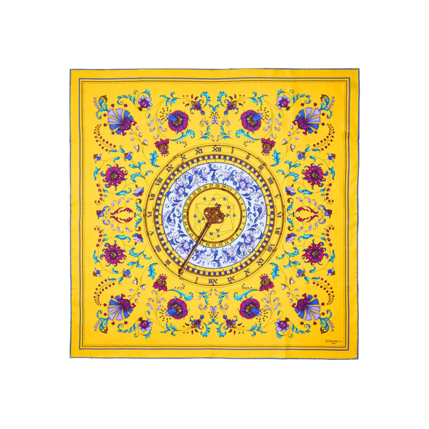 E.Marinella FOULARD|FOULARD IN SETA 90 GIALLO Un'estate caprese