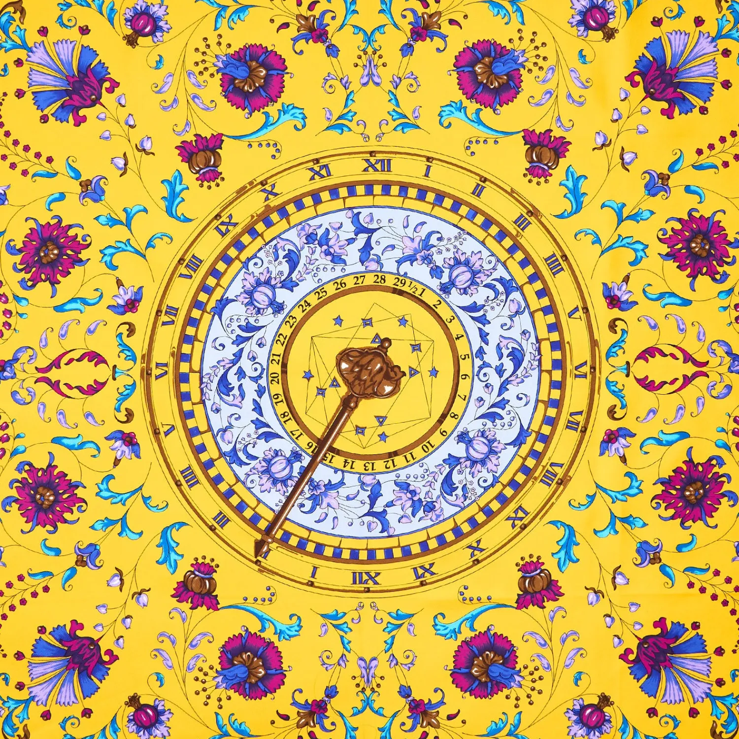 E.Marinella FOULARD|FOULARD IN SETA 90 GIALLO Un'estate caprese
