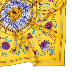 E.Marinella FOULARD|FOULARD IN SETA 90 GIALLO Un'estate caprese