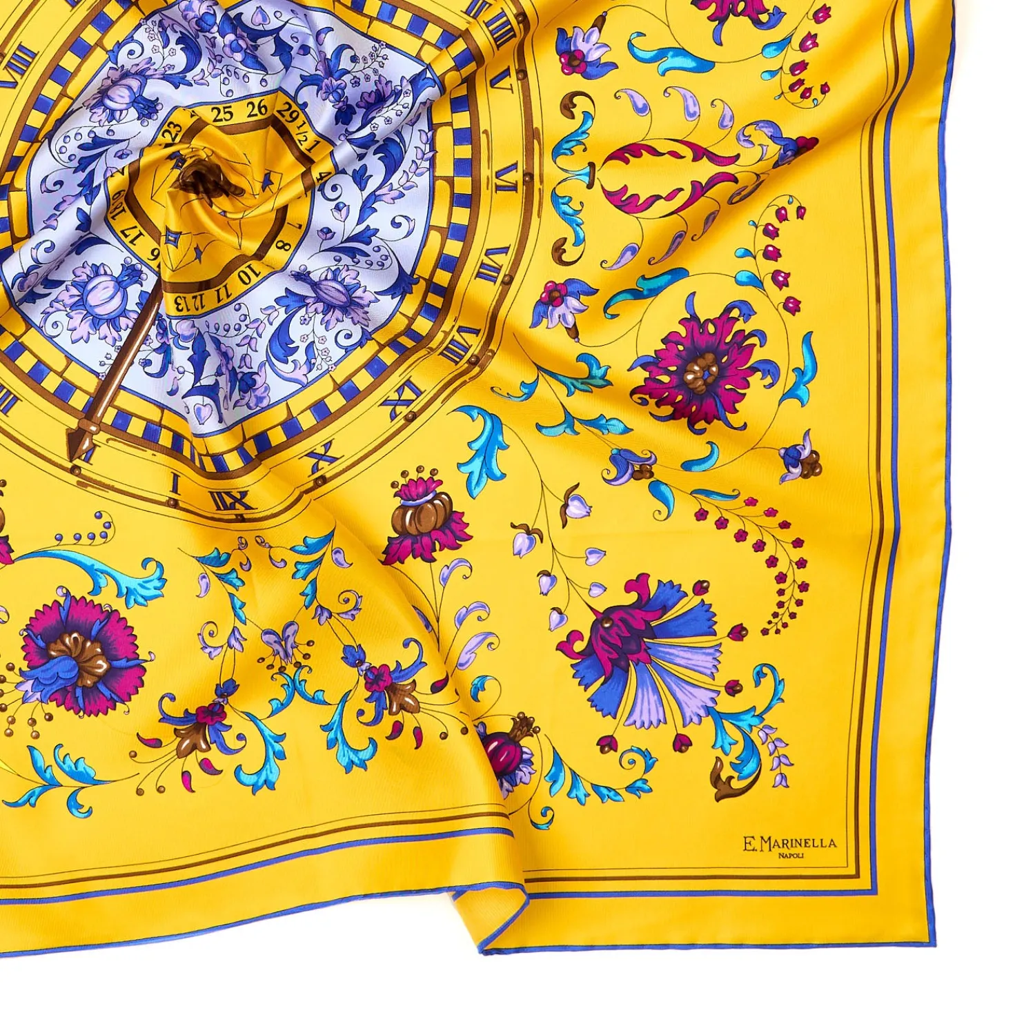 E.Marinella FOULARD|FOULARD IN SETA 90 GIALLO Un'estate caprese