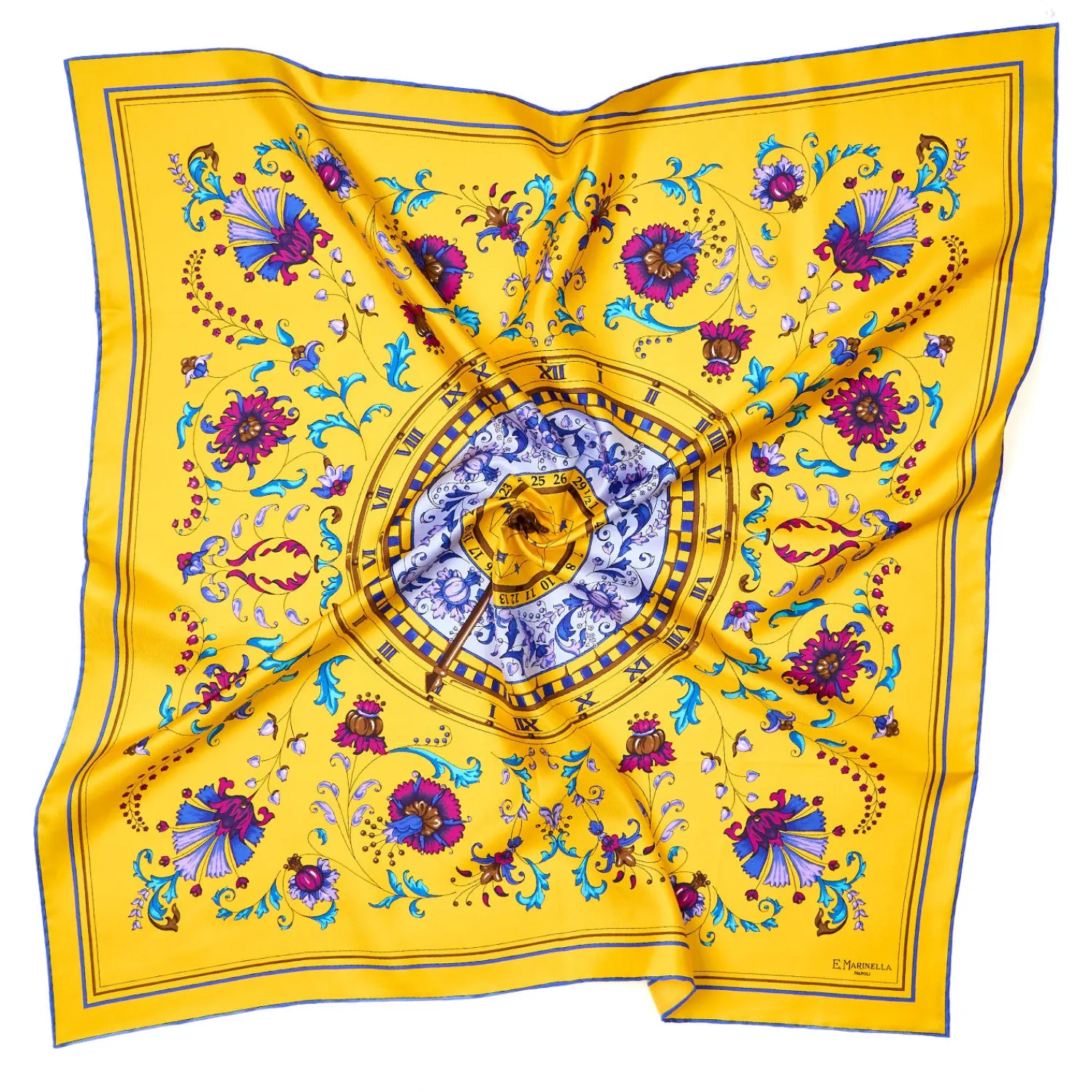 E.Marinella FOULARD|FOULARD IN SETA 90 GIALLO Un'estate caprese