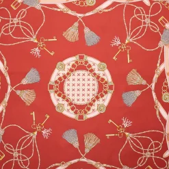 E.Marinella FOULARD|FOULARD IN SETA 90 MARRONE CHIARO Microfantasia, nappine e chiavi