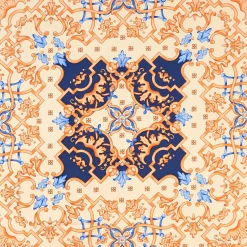 E.Marinella FOULARD|FOULARD IN SETA 90 MARRONE CHIARO Maiolica mediterranea