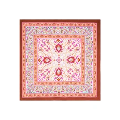 E.Marinella FOULARD|FOULARD IN SETA 90 MARRONE Motivo damascato
