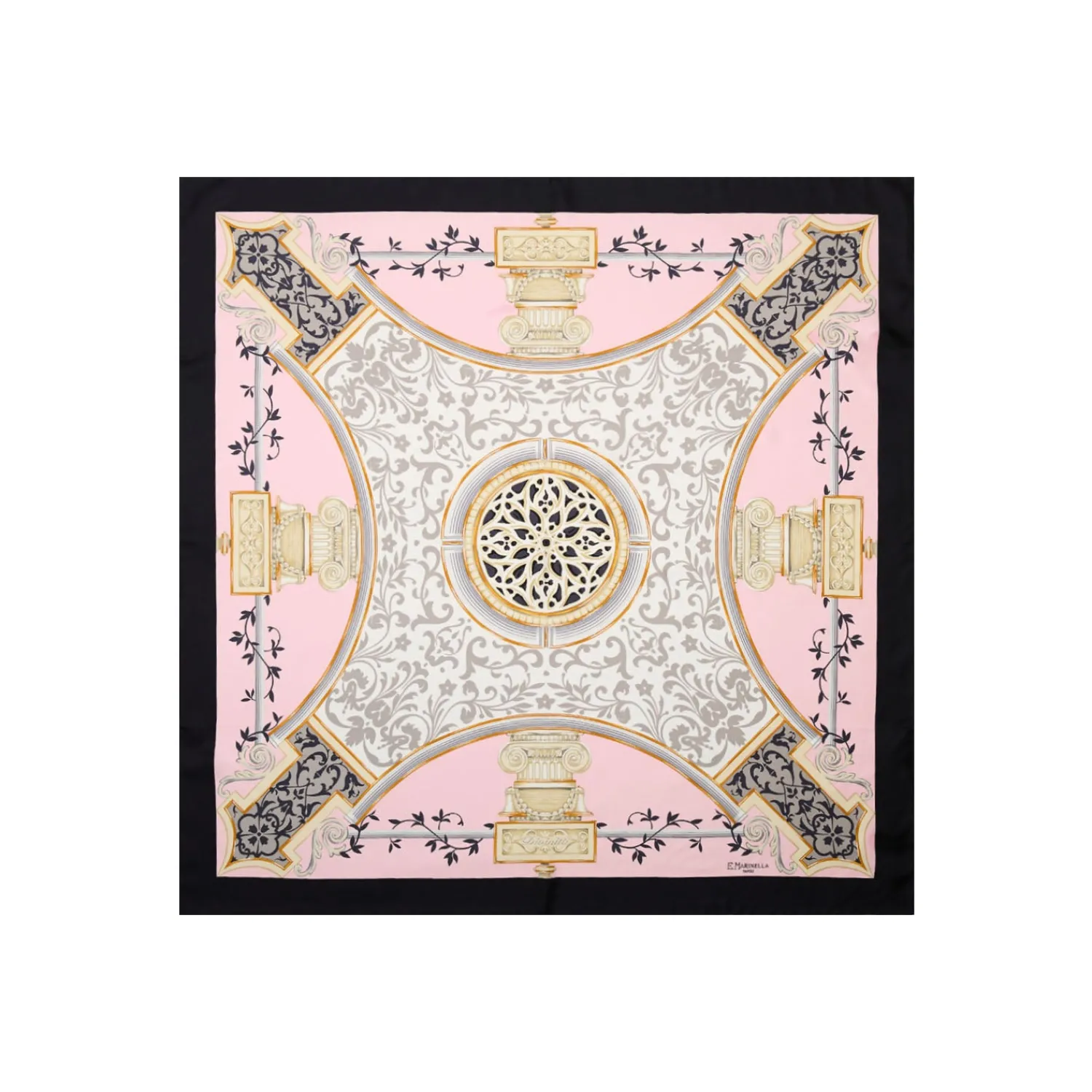 E.Marinella FOULARD|FOULARD IN SETA 90 NERO Divinita’