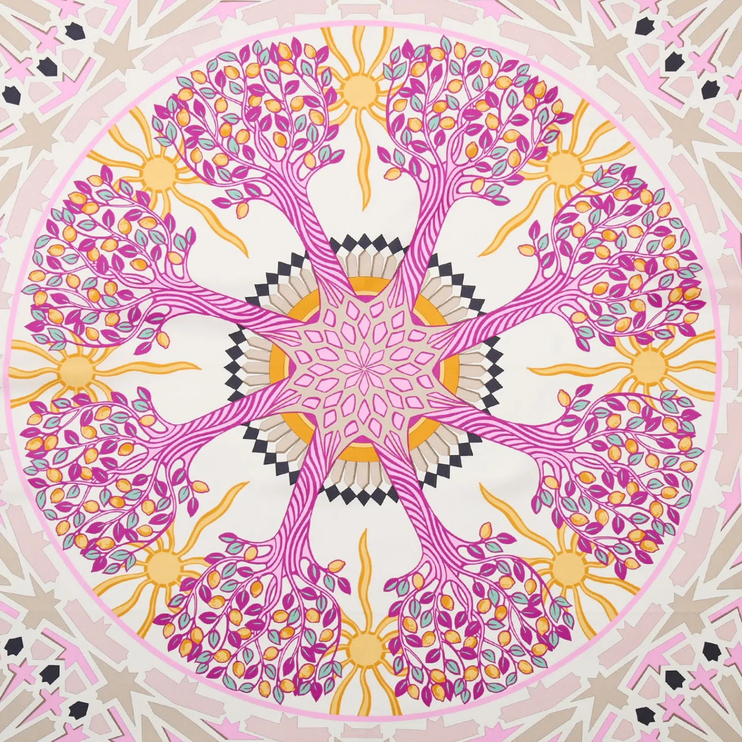 E.Marinella FOULARD|FOULARD IN SETA 90 NERO Mosaico