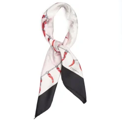 E.Marinella FOULARD|FOULARD IN SETA 90 NERO Pulcinella portafortuna