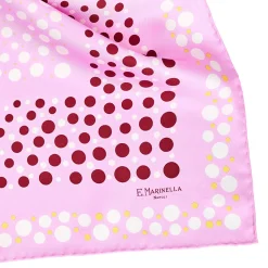 E.Marinella FOULARD|FOULARD IN SETA 65 ROSA Eleganza a pois