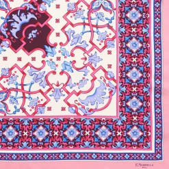 E.Marinella FOULARD|FOULARD IN SETA 90 ROSA Maiolica mediterranea