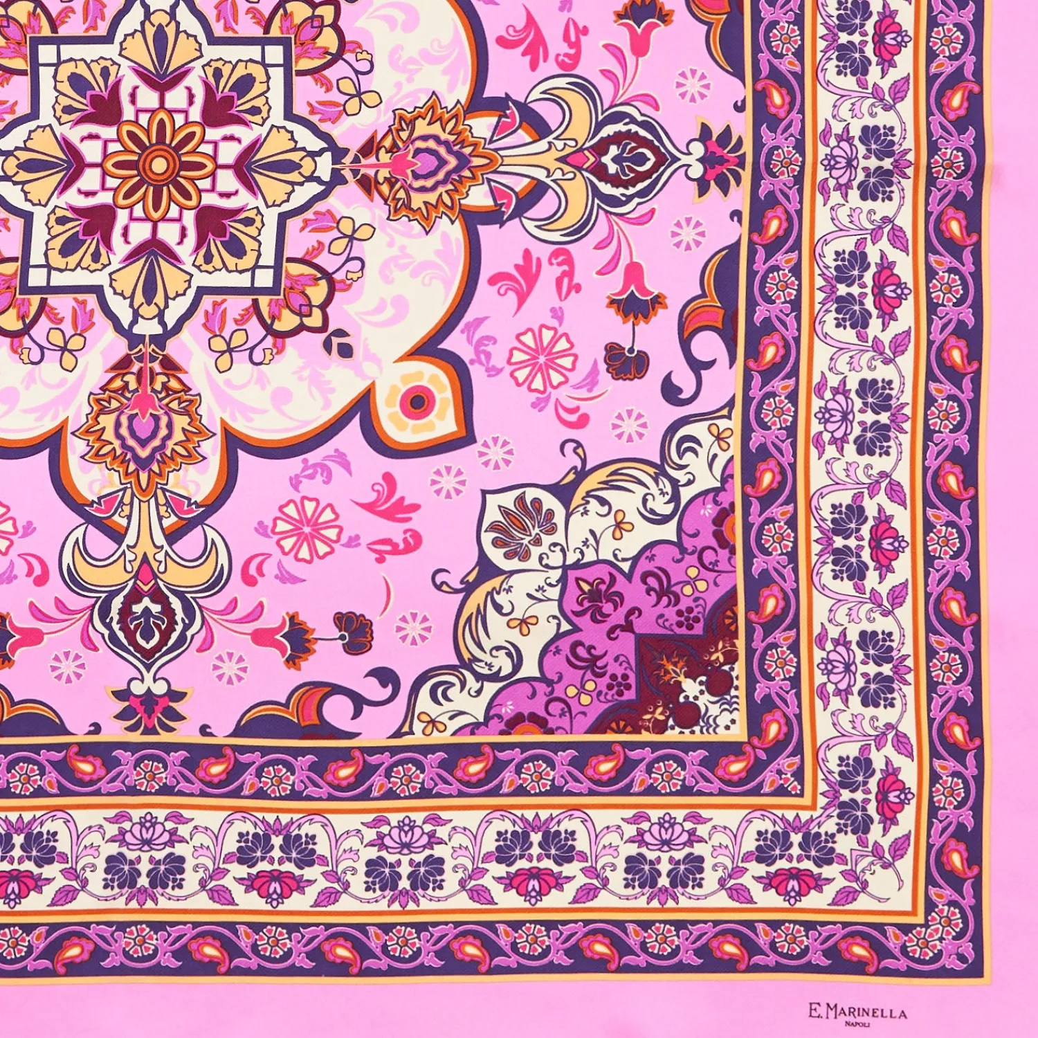E.Marinella FOULARD|FOULARD IN SETA 90 ROSA Mediterranean vibes