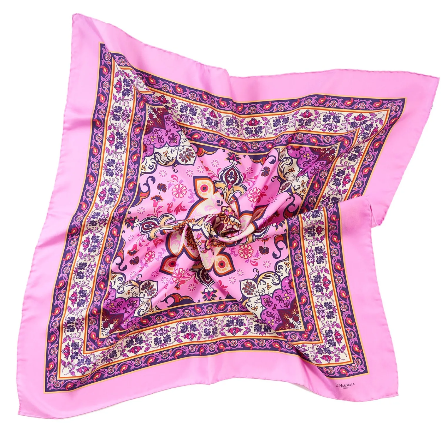 E.Marinella FOULARD|FOULARD IN SETA 90 ROSA Mediterranean vibes
