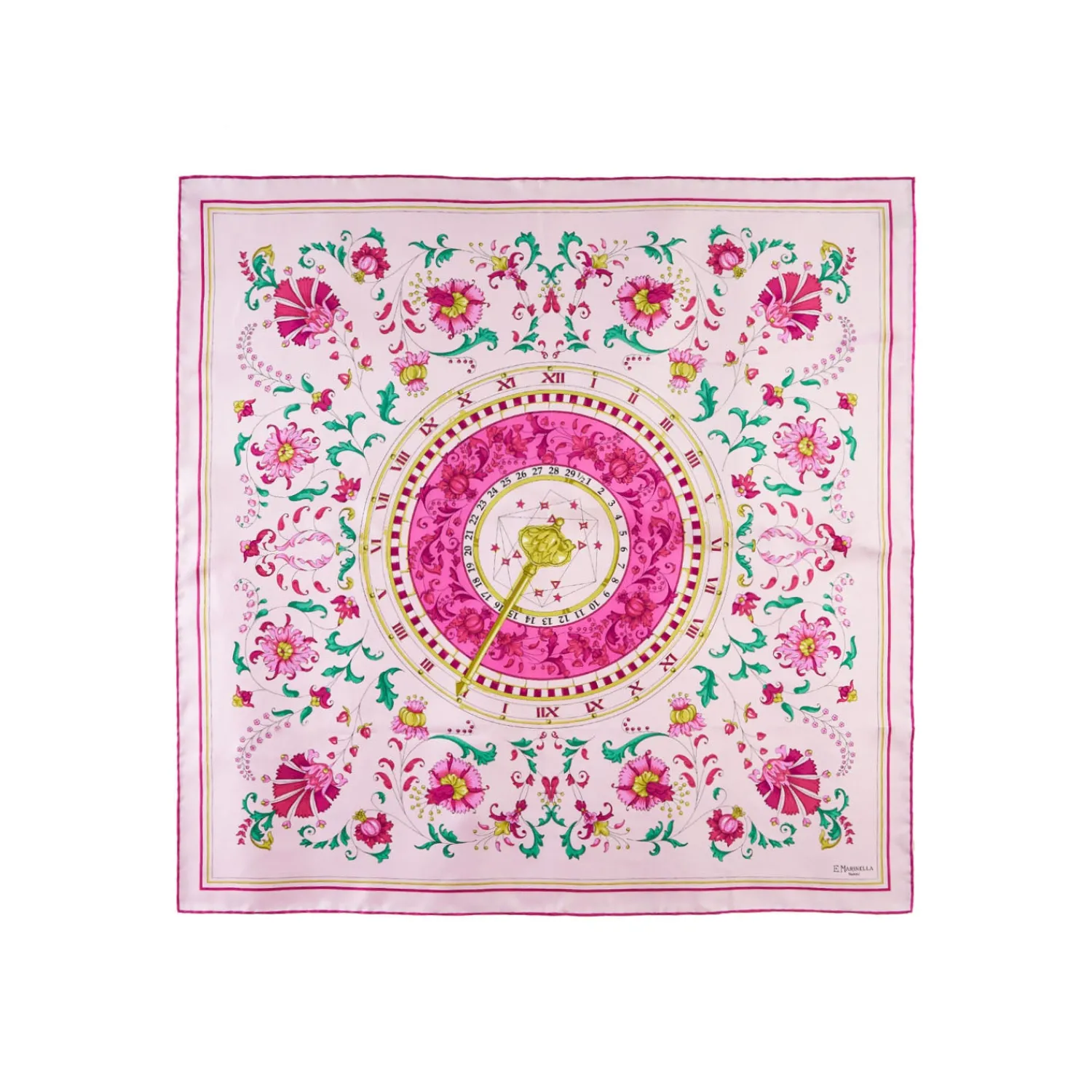 E.Marinella FOULARD|FOULARD IN SETA 90 ROSA Un'estate caprese