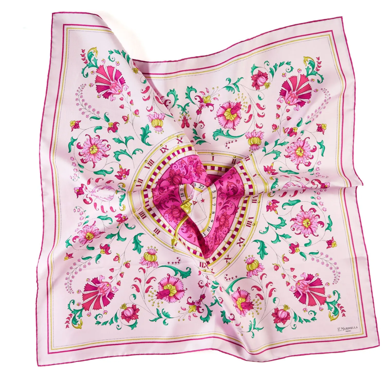 E.Marinella FOULARD|FOULARD IN SETA 90 ROSA Un'estate caprese