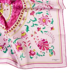 E.Marinella FOULARD|FOULARD IN SETA 90 ROSA Un'estate caprese