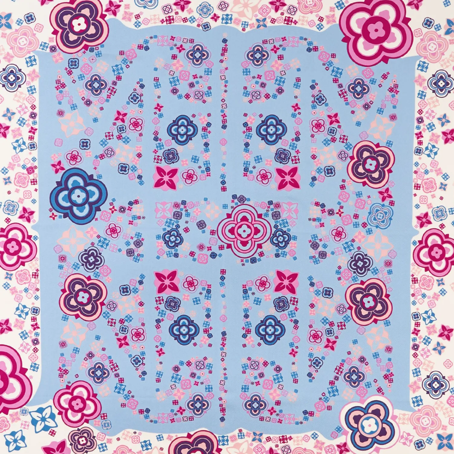 E.Marinella FOULARD|FOULARD IN SETA 90 ROSA World of archivio flowers 1961